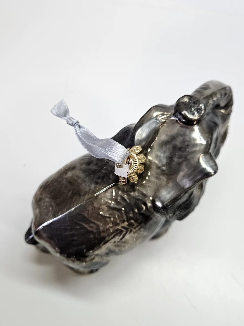 VINTAGE Large Blown Glass Elephant Ornament American Museum of Natural History